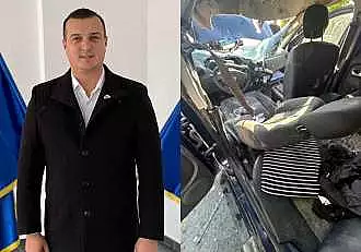 Politicianul George Botizan, gasit inconstient, dupa ce masina in care se afla a fost strivita de un bolovan! Autoturismul a fost facut praf / FOTO