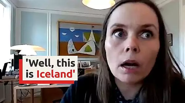 Premierul Islandei a fost surprins de cutremur chiar in timp ce acorda un interviu online despre criza COVID-19