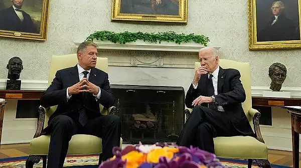 Primele imagini cu presedintele Klaus Iohannis, primit de Joe Biden la Casa Alba 