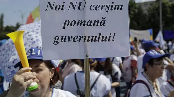 Profesorii nu opresc greva. Urmeaza un nou protest urias in Bucuresti