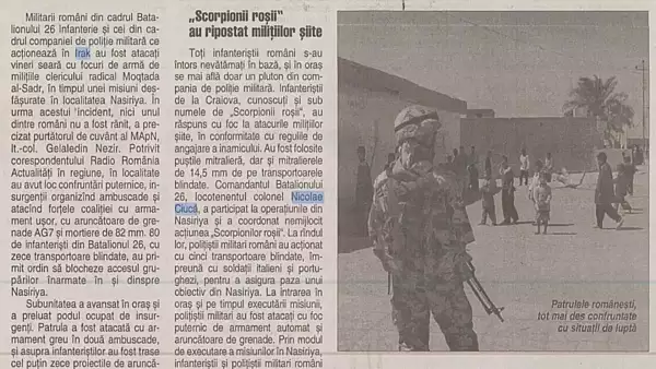 Reportajul Recorder, despre batalia de la Nasiriya, desfiintat de veterani de razboi. ,,Cu tot respectul, este cel mai slab reportaj al Recorder" 