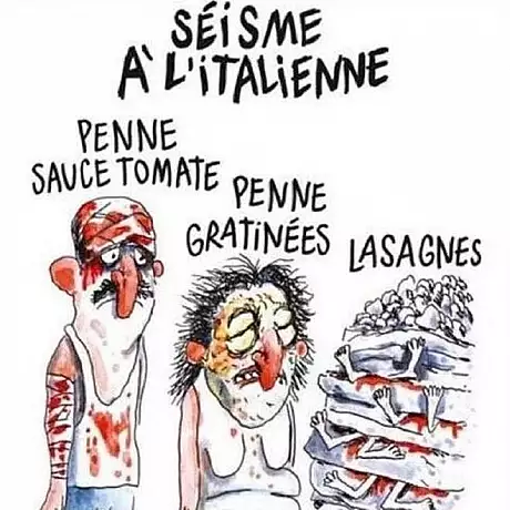 Revista Charlie Hebdo, criticata pentru modul in care a prezentat victimele cutremurului din Italia 