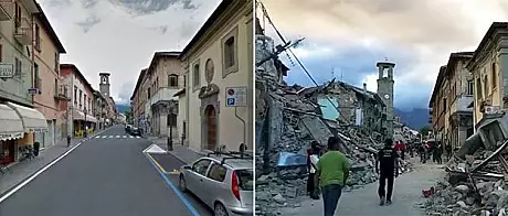 Roman, dupa cutremurul din Amatrice: Au ramas in urma doar mormane de piatra si ciment