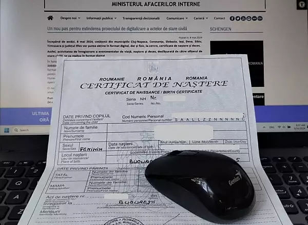 Romanii din peste 300 de localitati pot obtine certificate de nastere sau deces digitale / De ce trebuie sa vina la ghiseu si cat au de asteptat