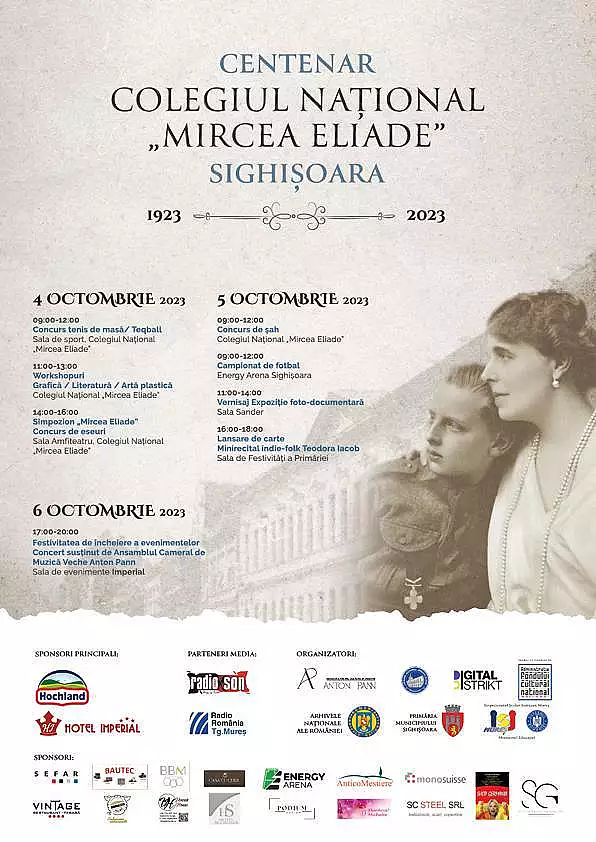 Sarbatoarea Centenarului Colegiului National ,,Mircea Eliade" din Sighisoara: Un Eveniment de Neuitat