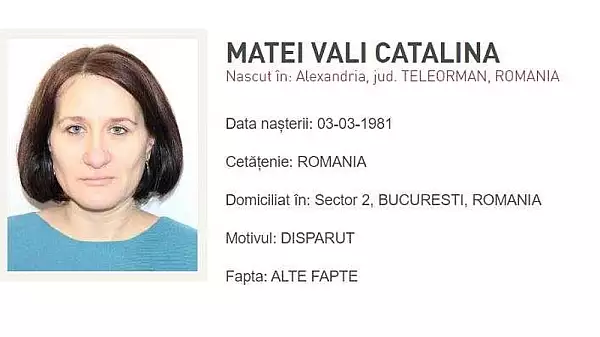 Secretara-sefa a Universitatii de Medicina si Farmacie ,,Carol Davila" a fost gasita moarta intr-un lac din Capitala. Ea fusese data disparuta