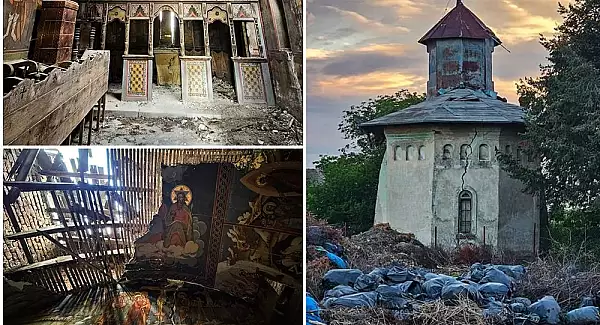 Soarta trista a Schitului Moara Vlasiei de la Snagov. Biserica lasata in paragina va fi demolata: ,,Curge apa prin acoperis" VIDEO