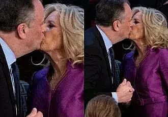 Sotia lui Joe Biden l-a sarutat pe gura pe sotul Kamalei Harris. Totul s-a intamplat la un eveniment public, in timp ce Presedintele Americii era asteptat sa so