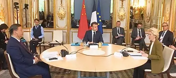 Summit tripartit Franta-China-UE. Macron cere ,,reguli echitabile" in comert si ,,coordonare" in crizele majore. Ce spune Xi Jinping | VIDEO