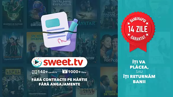 SWEET.TV: noua era a televiziunii -- garantie de returnare a banilor, fara obligatii, fara contracte pe hartie!