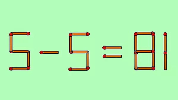 Testul IQ al zilei. In cat timp puteti corecta ecuatia 5-5=81