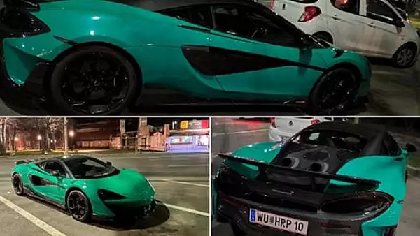 Un austriac, prins drogat la volanul unui McLaren de 260.000 de euro cu numere false. Un politist era pasager in masina
