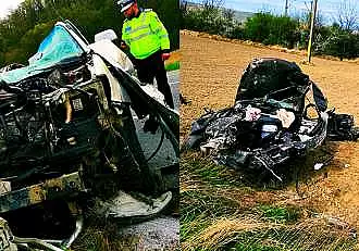 Un barbat de 78 de ani, vinovat pentru accidentul cu trei morti din Bacau. Soferul conducea cu o viteza de 210 km/h