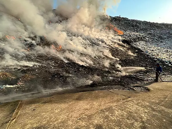 Un incendiu de amploare in padurea din Frumusita din judetul Galati | VIDEO