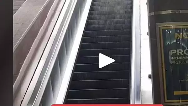 VIDEO - Ce a putut sa faca un muncitor la scarile rulante de la metrou - Trecatorii au scos telefoanele mobile si au inceput sa filmeze momentul