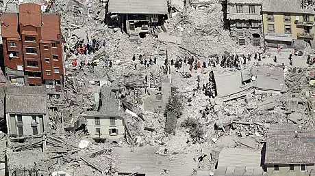 VIDEO drona. Asa arata orasul Amatrice dupa cutremurul din 24 august. Este groaznic