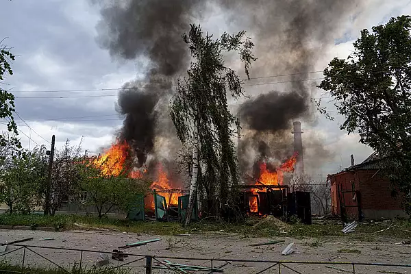 VIDEO Imagini cu luptele din orasul pe care rusii vor sa puna mana in regiunea Harkov, in cadrul noii ofensive lansate de Moscova