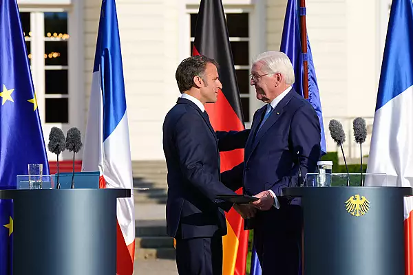 VIDEO Macron acuza o ,,fascinatie pentru autoritarism" in Europa, in prima vizita a unui sef francez de stat in Germania din ultimii 24 de ani