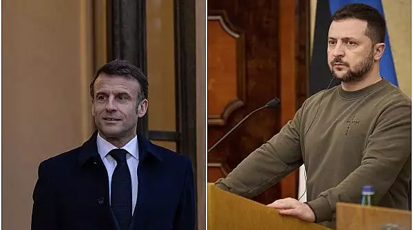 Volodimir Zelenski se va intalni cu Emmanuel Macron la Paris. Cei doi vor purta discutii despre "nevoile Ucrainei" in fata Rusiei