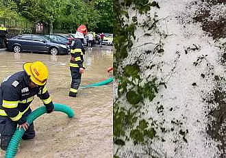 Vremea rea si fenomenele extreme au facut prapad in Romania! Mai multe strazi au fost inundate, dar si unele case distruse: "In 42 de ani, e prima oara cand vad